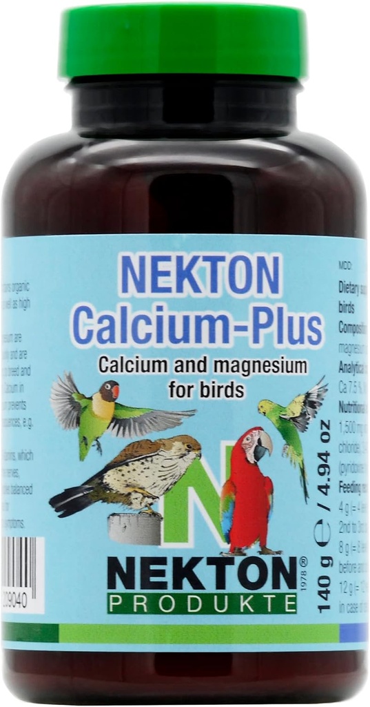 Nekton Calcium Plus - magneesiumi ja vitamiinide kaltsium, valge, 140g/5 oz