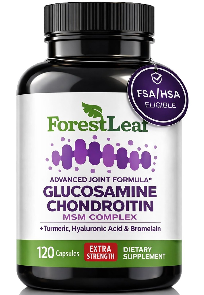 ForestLeaf Glükosamiin Kondroitiini MSM liigeselisandi kompleks - 1200mg - 120 kapslit