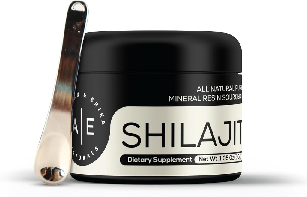 Altman & Erika A&E Naturals Shilajit Vaik Premium Himalayan Orgaaniline Vaik | Fulvic Acid & 85+ Trace Minerals | Pure Grade A | Men & Women | 50 Servings | w/Stinless Steel Spoon