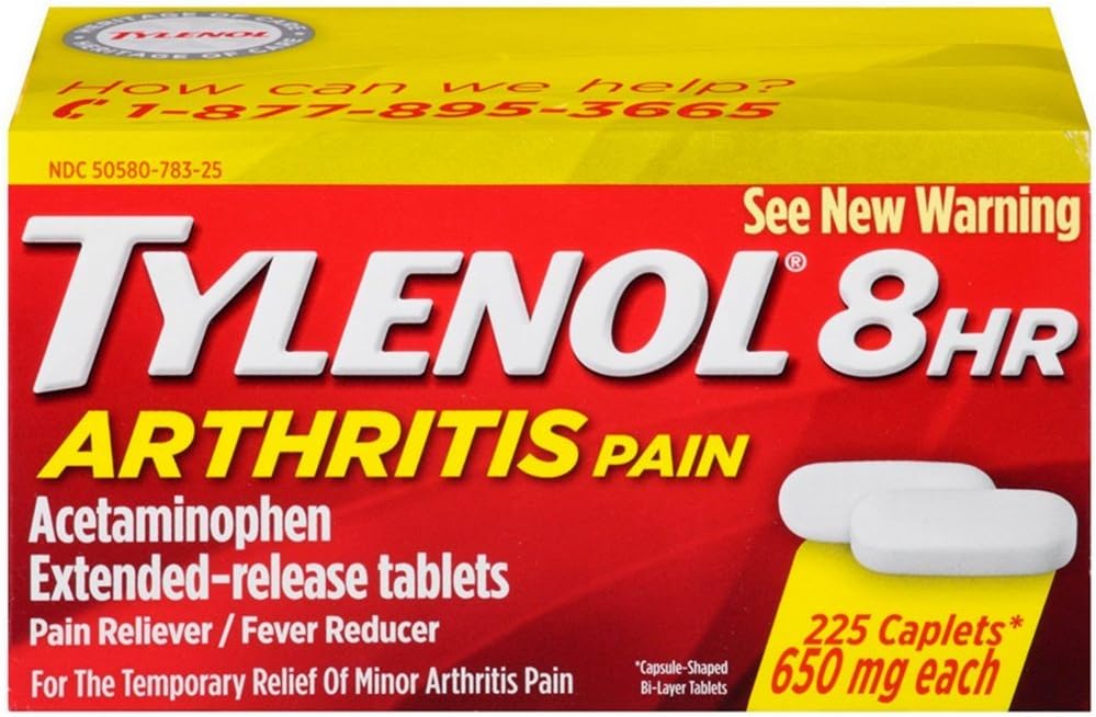 Tylenol 8-tunnine artriit Valu Reliever Palavik Vähendaja laiendatud vabastav kapsel, 225 Count