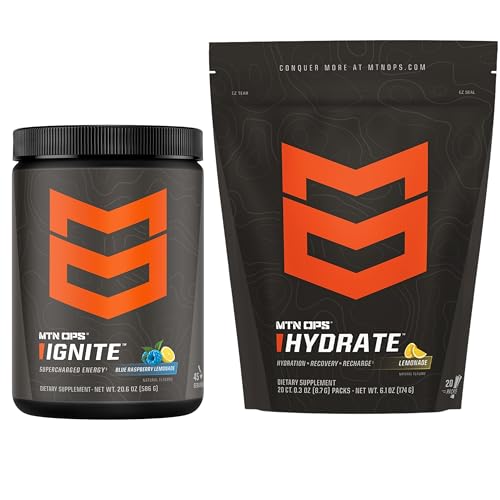 MTN OPS Ignite Blue Vaarika Lemonade + Hydrate Lemonade Bundle