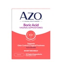 AZO® boorhappe vaginaalküünlad, aitab toetada lõhnade kontrolli ja intiimset tervist kliiniliselt uuritud boorhappega, mitte-GMO, 30 loend