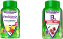 Vitafusion Probiootiline Gummy Supplements, Vaarika, Virsik ja Mango Maitsed & Extra Tugevus Vitamiin B12 Gummy Vitamiinid