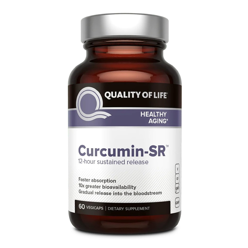 Elukvaliteet Curcumin-SR - tervislik vananemine, põletik toetus - 60 Vegicaps