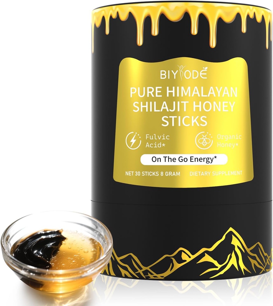 Himalayan Pure Shilajit Pulgad Orgaaniline Mesi, Saffron Lihtne tarbida Shilajit 30 Pulgad energia suurendamiseks Immune 85 + Trace Minerals 75% + Fulvic Acid 30 päeva tarne