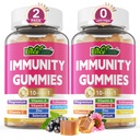 10 in 1 Immune Support Supplement Gummies, w / Echinacea, Elderberry C-vitamiin ja tsink, Selenium, D3-vitamiin 5000IU, magneesium, igapäevane immuunvõimendaja multivitamiin, antioksüdant luu energia, 2 Pack