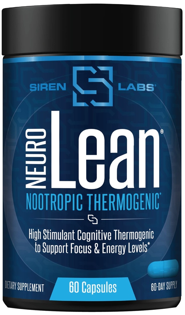 Siren Labs Neuro Lean kontsentreeritud termogeenne tervisele, veekadu, energia ja fookus - 60 kapslit