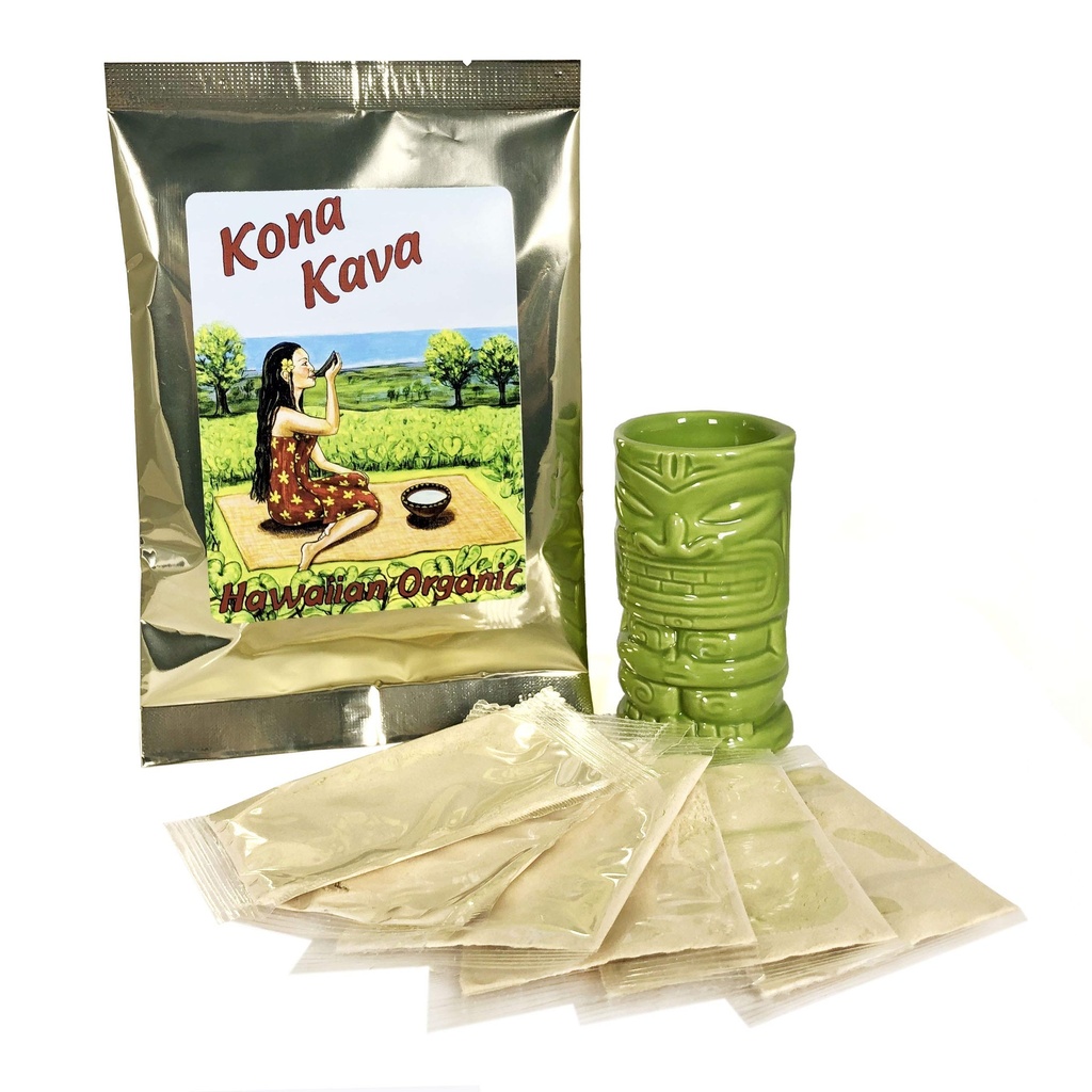 Kona Kava Instant 30% Kavalactone Drink Singles - Tropical - 6 Pack