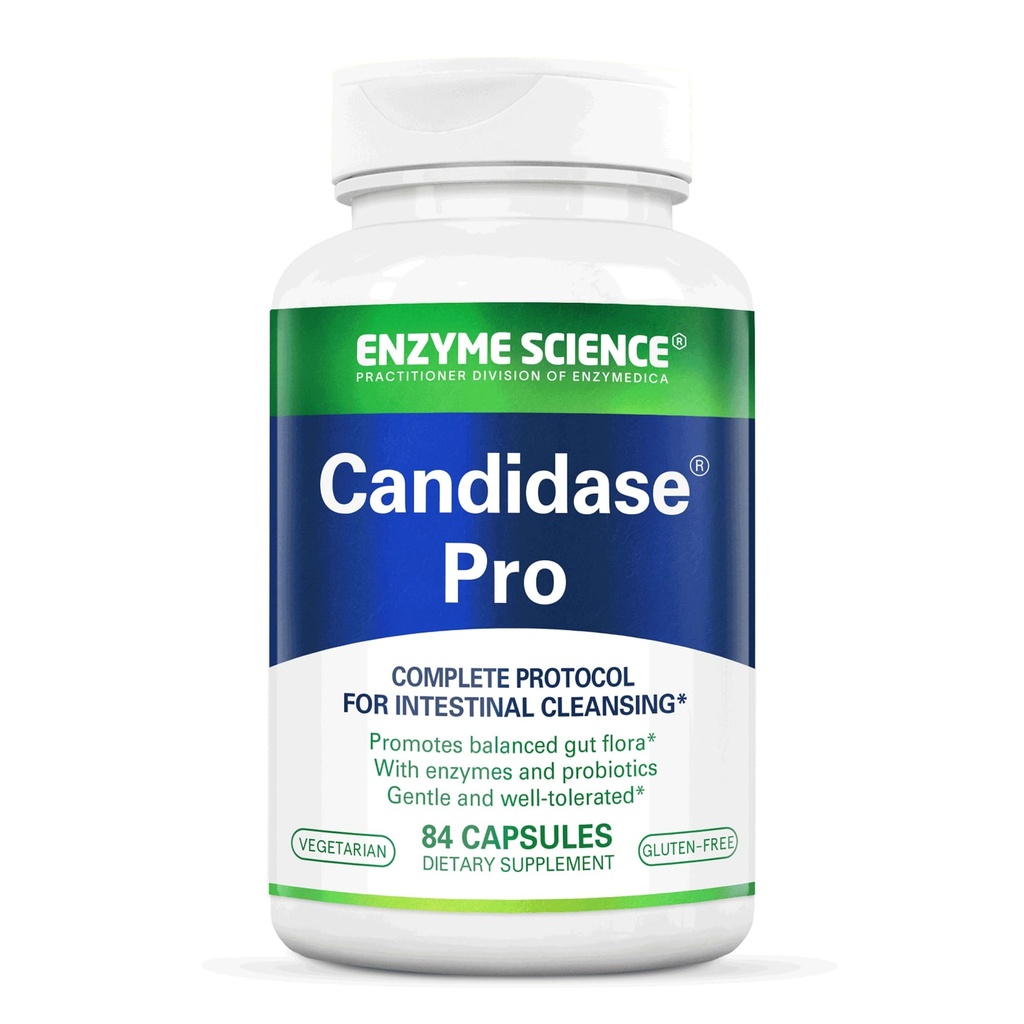 Ensüümiteadus Candidase Pro - seedeensüümid probiootikumidega Disain Candida puhastamiseks ja detoksi toetamiseks naistele ja meestele - Soolestiku tervis - Enzimas Digestivas - 84 kapslit