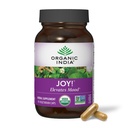 ORGAANILINE INDIA Joy taimsete toidulisand - immuunsuse tugi, soodustab mälu ja kontsentratsiooni, vegan, gluteenivaba, Kosher, USDA sertifitseeritud orgaaniline, mitte-GMO, rahustav - 90 kapslit