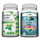GreeNatr Energy Support & Immune Defense Bundle: Pure Moringa Oleifera Leaf Extract Veggie kapslid (1000 mg) koos 7-in-1 Immune Support valem energia, meeleolu, mälu, fookus