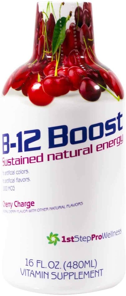 High Performance Fitness INC. 1st Step Vedelik B-12, Cherry Charge, 16-vedelikuntsi