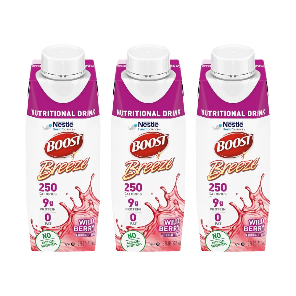 Boost Breeze Nutritional Drink Wildberry, 8 Fl Oz (pakk 3)