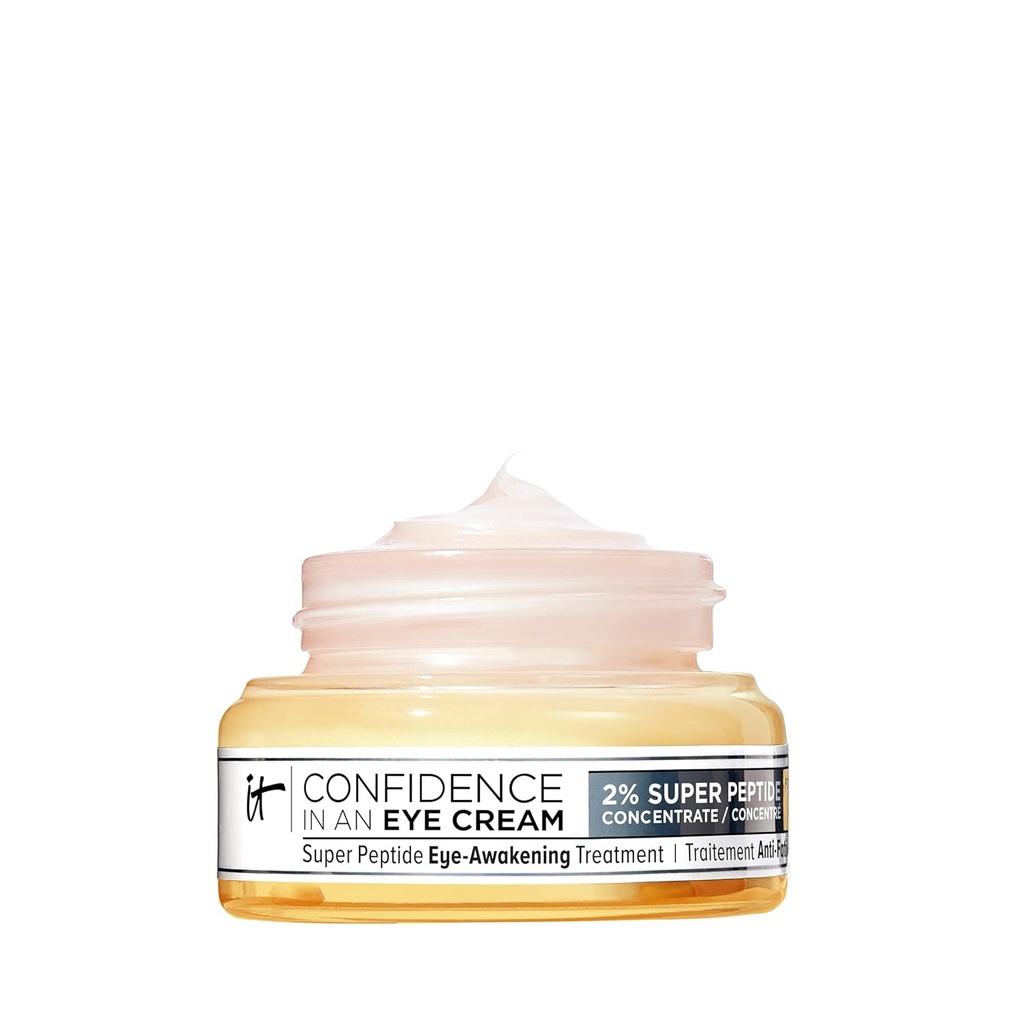 IT Cosmetics Confidence in the Eye Cream - Anti-Aging Peptide Eye Cream Dark Circles & Kortsud, Kerge 48HR Hüdratsioon, 2% Super Peptide Kontsentraat, Smooth & Brighten Undereye, Kõik nahatüübid
