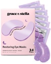 Grace & Stella Retinol Silmade All Patches for Puffy Eyes and Dark Circles - Geli Taastamine Silmade all Maskid hüaluroonhappega - Vegan Julmusevaba Nahahooldus, Sünnipäeva Kingitused Naistele (Purple, 24 paari)