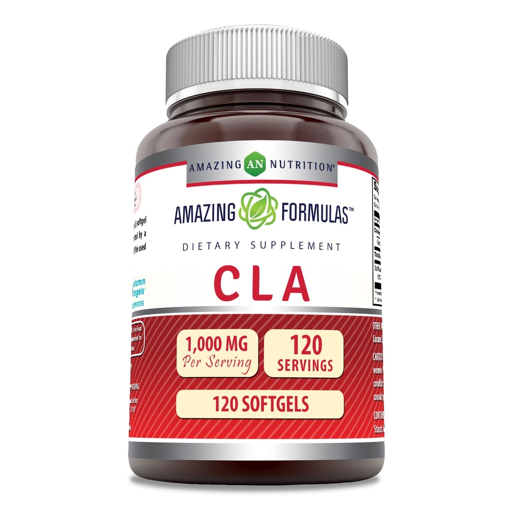 Amazing Formulas CLA Amino Acid Supplement | 1000 Mg per Serving | Softgels | Non-GMO | Gluteenivaba | Valmistatud USAs (1 Pack, 240 Count)