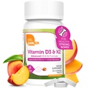 Zahler - Vitamiin D3 & K2 närimistable Supplement (90 Count) - Certified Kosher K2 D3 Vitamiin 5000 IU maitsev närimistablett - Vitamiin D & K2 kaltsiumi imendumist, luutihedus ja immuunsüsteemi tugi