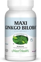 Maxi Health Ginkgo Biloba - Aju ja vereringe valem - 90 kapslit - Kosher (QGB)