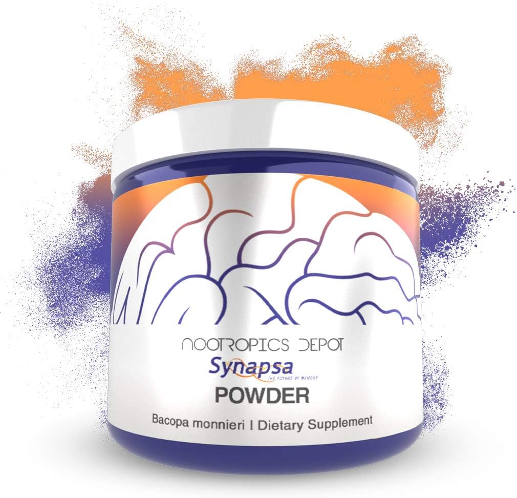 Nootropics Depot Synapsa Bacopa Monnieri Pulber | 30 Grams | Terve taime ekstrakt | Ayurveda täiendus | Kliiniliselt tõestatud, et parandada õppimist, mälu ja vaimset jõudlust