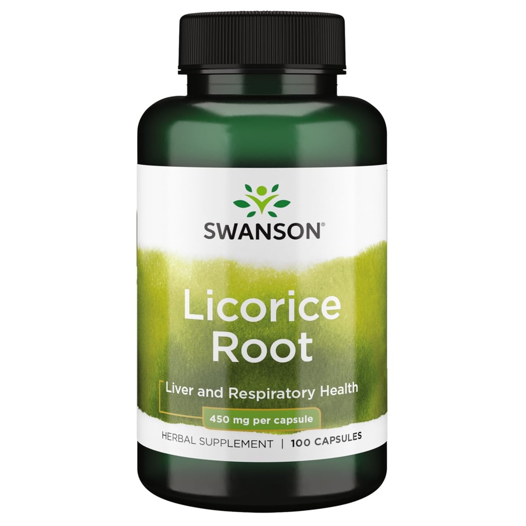 Swanson Premium Brand Lagrice Juur 450 Milligrams 100 kapslit