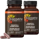 CocoaVia Cardio Health Supplement, 60 päeva, 500 mg kakao flavanoolid, südame tervise toetamine, lämmastikoksiidi suurendamine, vereringlus, energia, vegan, tume šokolaad, 120 kapslit