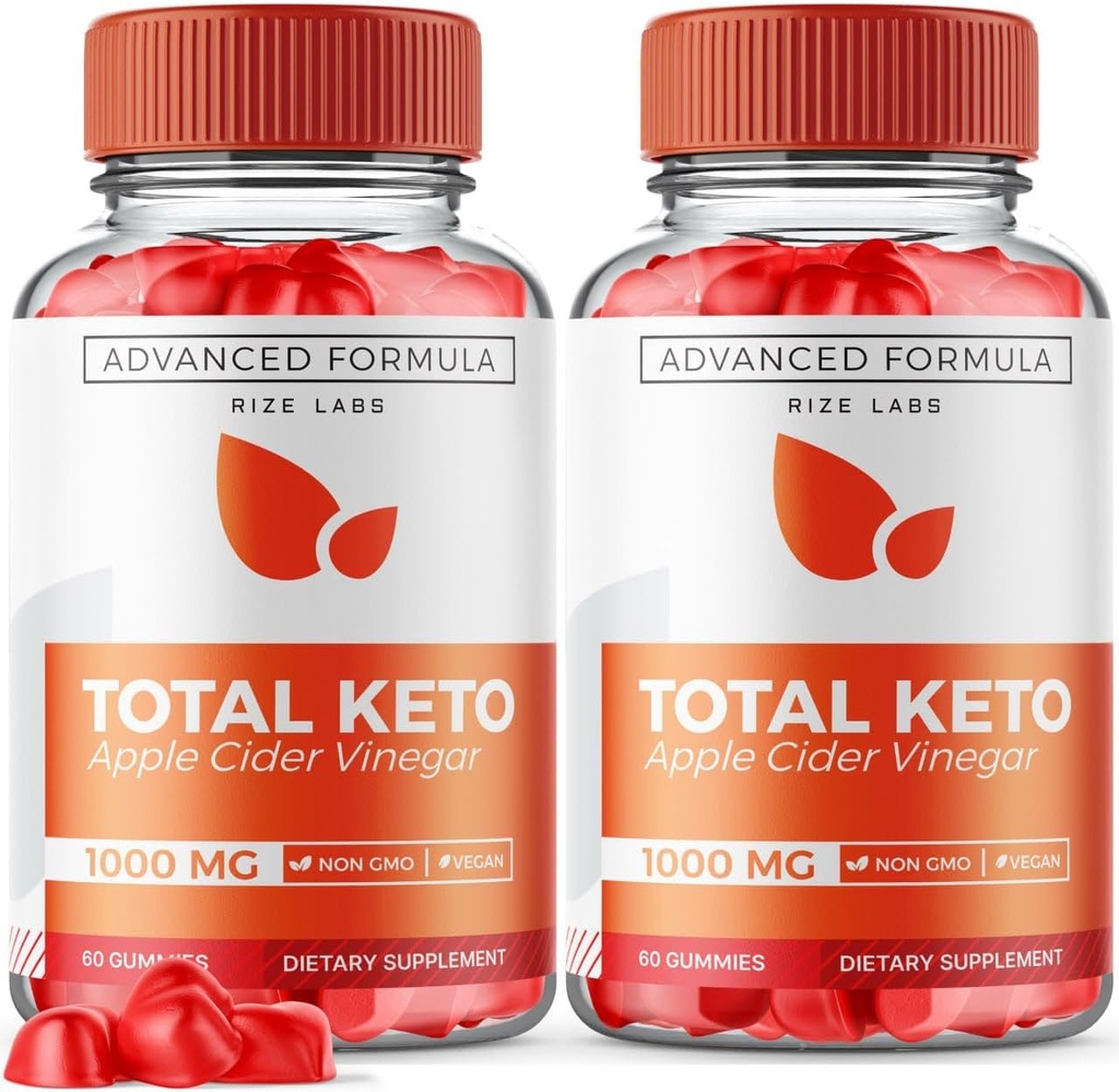 Rize labs (Pack of 2 Total Keto Gummies for Advanced Weight Los, Supplement to Lose Belly Fat, Maksimaalne tugevus valem, Gomitas Reviews (120 Gummies)