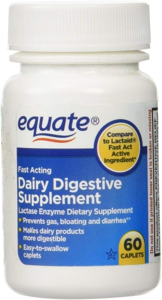 Equa Quick Action Dairy Digestive Supplement, 60ct
