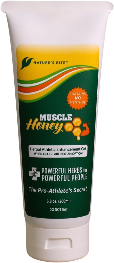 Nature's Rite Muscle Honey, 6,8 oz. (200 ml), All-Natural Herbal Gel, Sports & Athletic Aid, WADA & NCAA Compliant