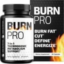 Burn Pro 7-in-1 termogeenne ainevahetuse kiirendaja | Kaalujuhtimise tugilisa söögiisu ja energia toetusega | Puhutav leevendus, suunatud kõhu toonimine ja Keto indutseerimine | Slim, trim ja toon | 60ct