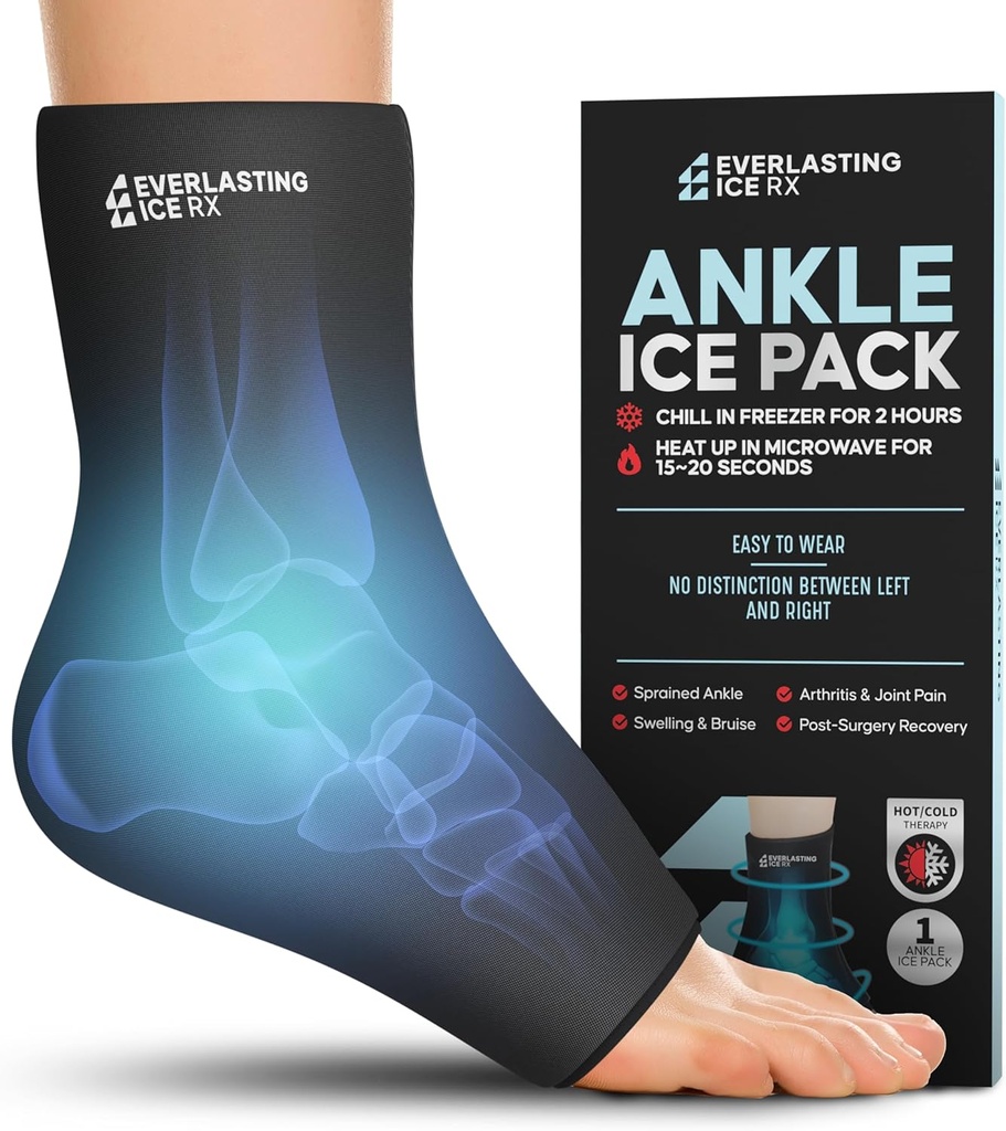 Pahkluu jääpakend turse, korduvkasutatav jalg jääpakend - külmkompressioon valu leevendamiseks, Plantar Fasciitis, nihestatud pahkluud, Achilleuse tendoniit Relief