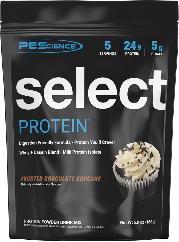 PEScience Select Valgupulber, vadak ja kaseiinsegu, puhas valgupulber naistele ja meestele, madala kalorsusega, madala kalorsusega, Keto sõbralik, gluteenivaba - külmutatud šokolaadikook - 5 serveerimist