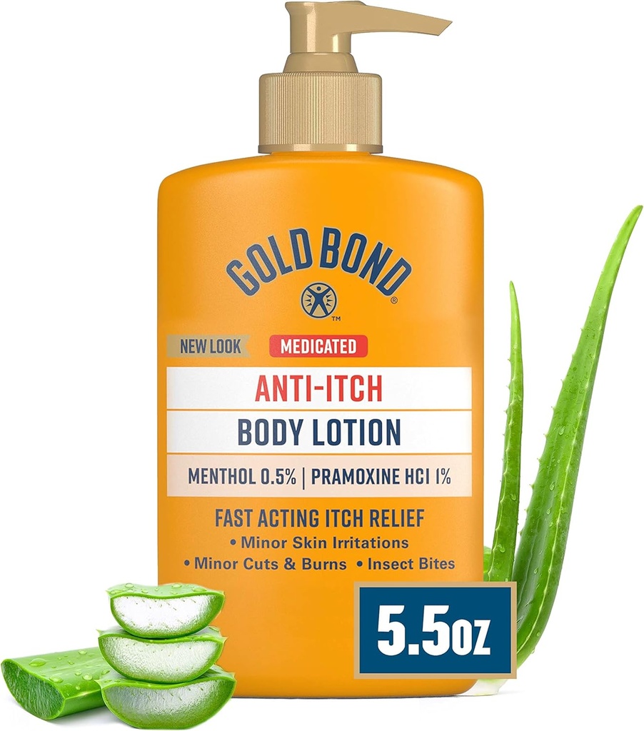 Gold Bond Ravitud Anti-Itch Body Lotion 5,5 oz, Steroid Free, Fast Acting Itch Relief
