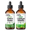 Wild & Organic Gotu Kola Tinktuur 4 fl oz & Ginkgo Biloba Tinktuur 4 fl oz