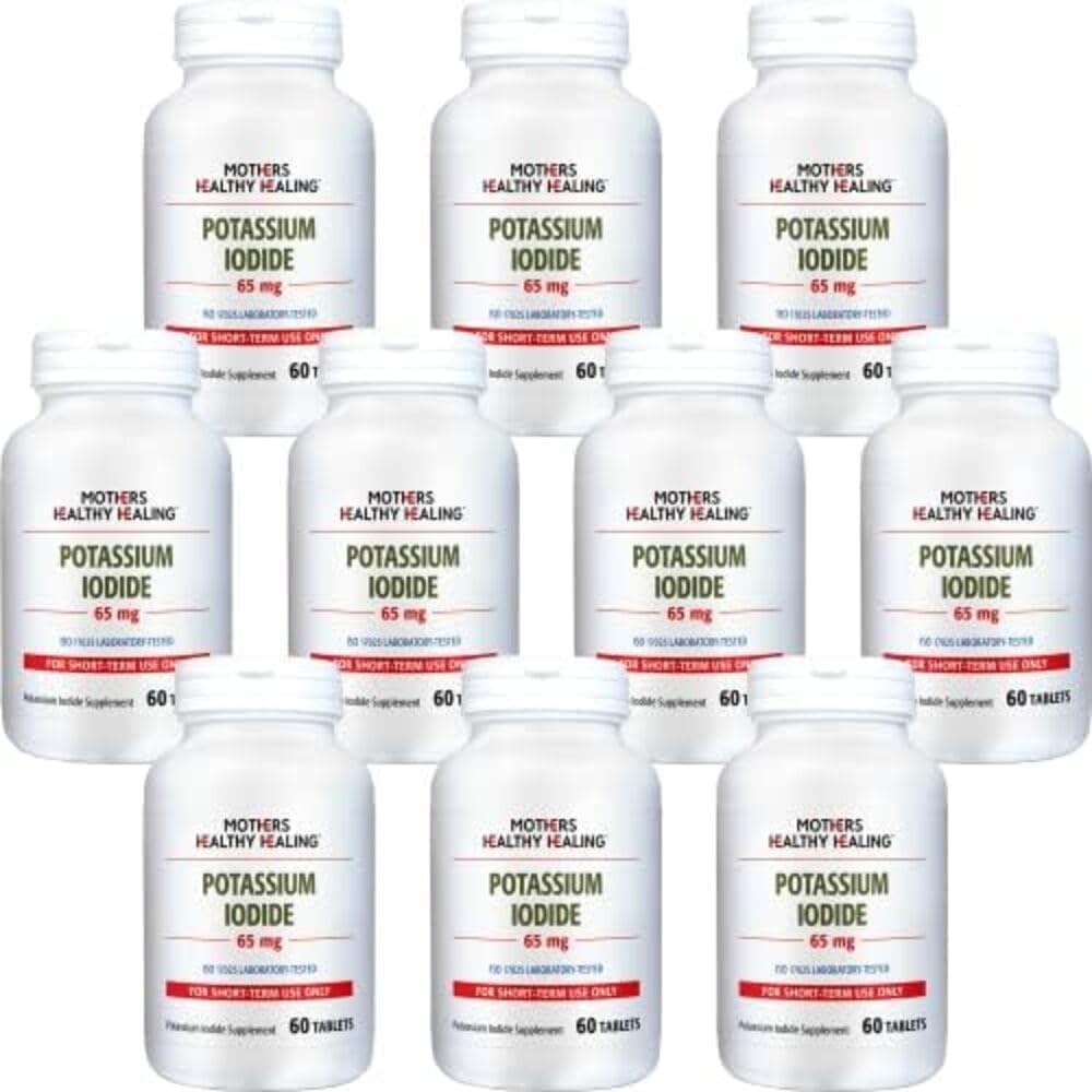 Kaaliumjodiid 65 mg KI täiendus | 600 kaaliumjodiidtabletti | (ainult lühiajaliseks kasutamiseks) kaaliumtabletid kilpnäärme toetamiseks | jood - YODO Naciente
