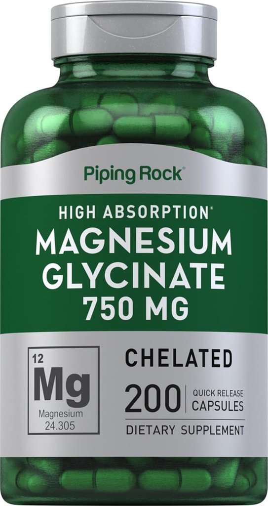 Torukivim Magneesiumglütsinaatkapslid | 750mg | 200 Arv | Suur imendumine | Kelaatne | Mitte-GMO ja Gluteenivaba lisand