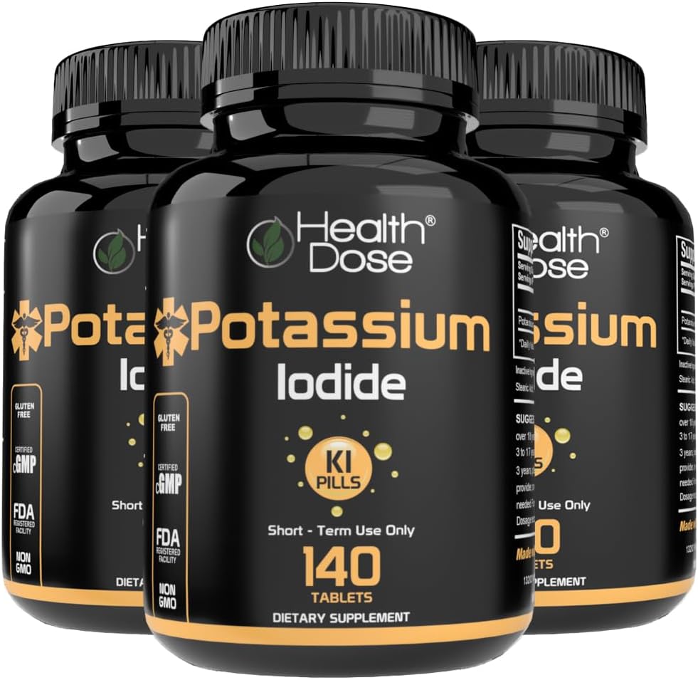 Tervis Kaalium + jodiidi (KI) tabletid - 130 mg 140 tabletti - kilpnäärme toetamiseks, raku metabolismiks ja elektrolüütide tasakaaluks - mitte-GMO, gluteenivaba, GMP sertifitseeritud pakend 3