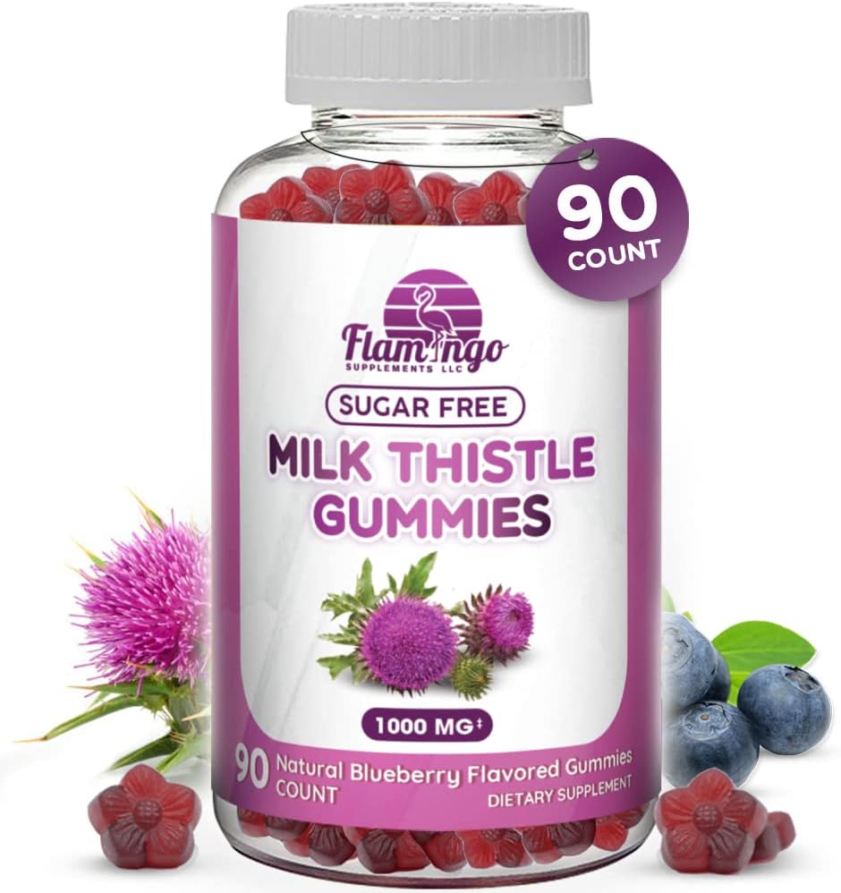 Piimaohakakummid - looduslikult maitsestatud, suhkruvaba piimaohakas 1000mg ekstrakt - maks Detox, toetus, uuenda puhastamist. Maitsev alternatiiv piima-ohaka kapslitele, võimsusele või teele - 90 loend
