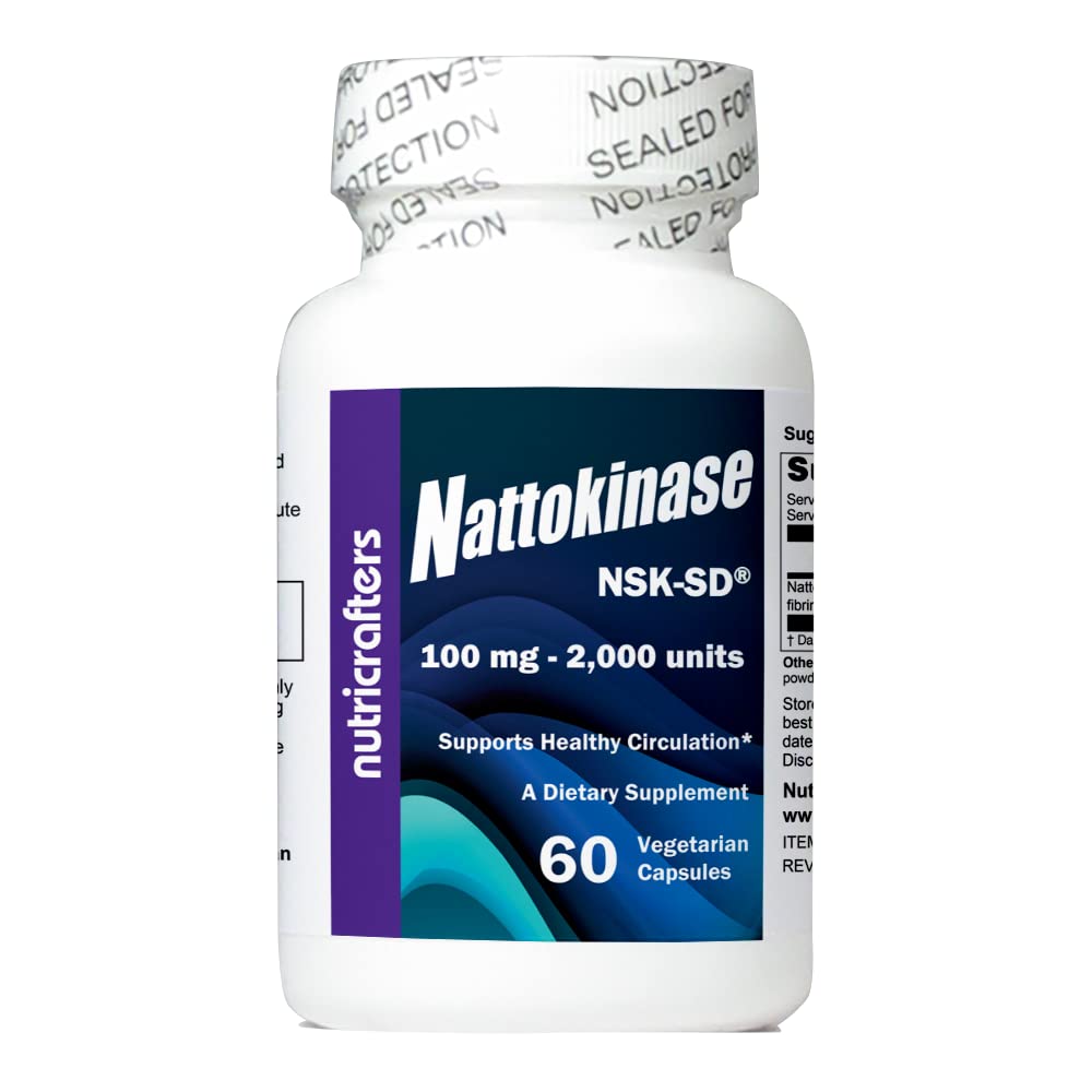 Nattokinase NSK-SD 2000 ühikut 60 kapslit - Jaapani südame-veresoonkonna supertoit - valmistatud USA-s Jaapani NSK-SD Nattokinaasiga. Originaalne ja enim uuritud Nattokinase.