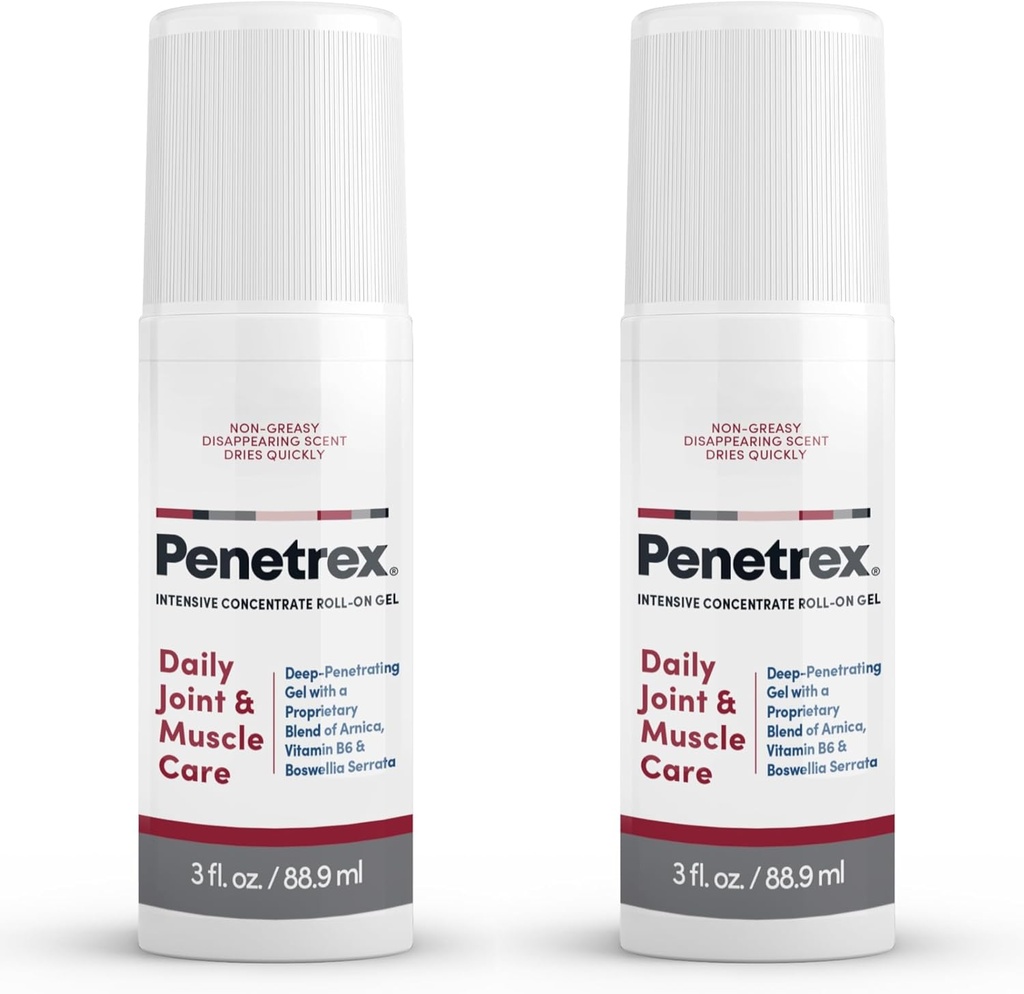 Penetrexi liigese- ja lihasteraapia - rahustav geel seljale, kaelale, kätele, jalgadele - Premium kogu keha hõõruda Arnica, vitamiin B6 & MSM - 3oz Roll On Gel (2-Pack)
