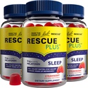 Bach RESCUE PLUS melatoniini unekummid, looduslik maasikamaitse, uneabi, toidulisand, vegan, gluteenivaba, kunstlike maitsete, värvide või magusainete puudumine, 3 Pack, 180 Count Kokku