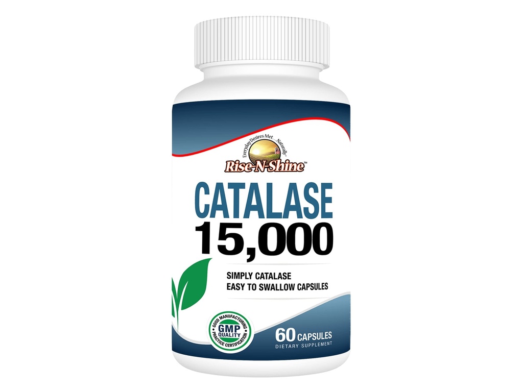 Rise-N-Shine Catalase Supplement 15 000 -võimas antioksüdant ensüüm juuste tervisele, tugev juuste tugi ja rohkem - 60 loend (60-päevane pakkumine)