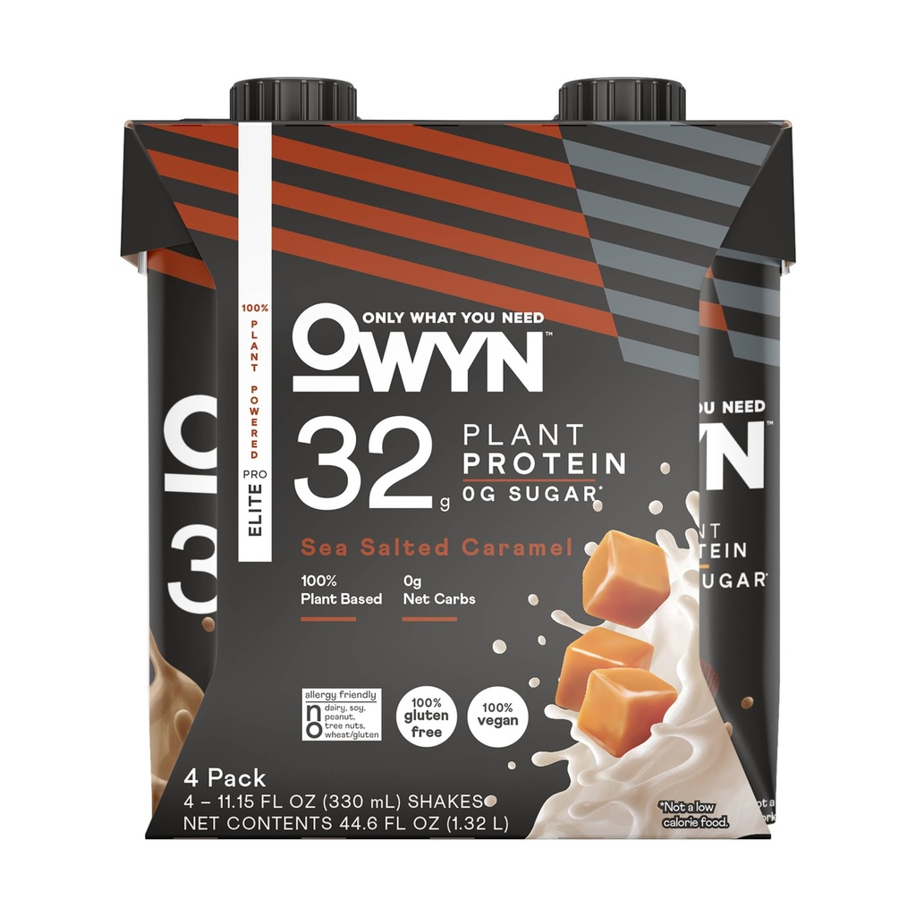 OWYN Sea Soola Karamell Elite Taimeproteiin Shake 4pk, 11.15 FZ