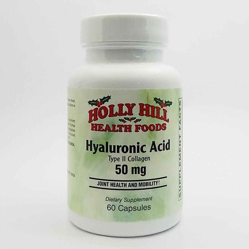 Holly Hill Health Foods, hüaluroonhape (II tüüpi kollageen) 50 MG, 60 kapslit