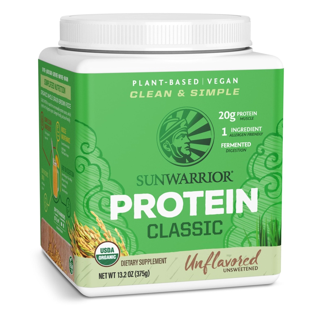 Brown Rice Protein Pulber Bcaa & Aminohapped Toores Rice Protein Shake Gluten Free Low Carb Piimavaba | Taimepõhine Klassikaline Eostatud Brown Riisi Valgu Pulber Natural 750g by Sunwarrior