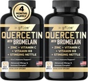 Quercetin with Bromelain, Stinging Nettle Supplement, Zinc Vitamin C Vitamin D | Non-GMO, Gluten-Free | Made in USA | 4 Months Supply