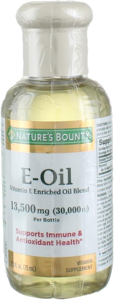 Looduse Bounty Vitamiin E-Oil 30 000 RÜ (topiline või suukaudne), 2,5 Ounces (3)