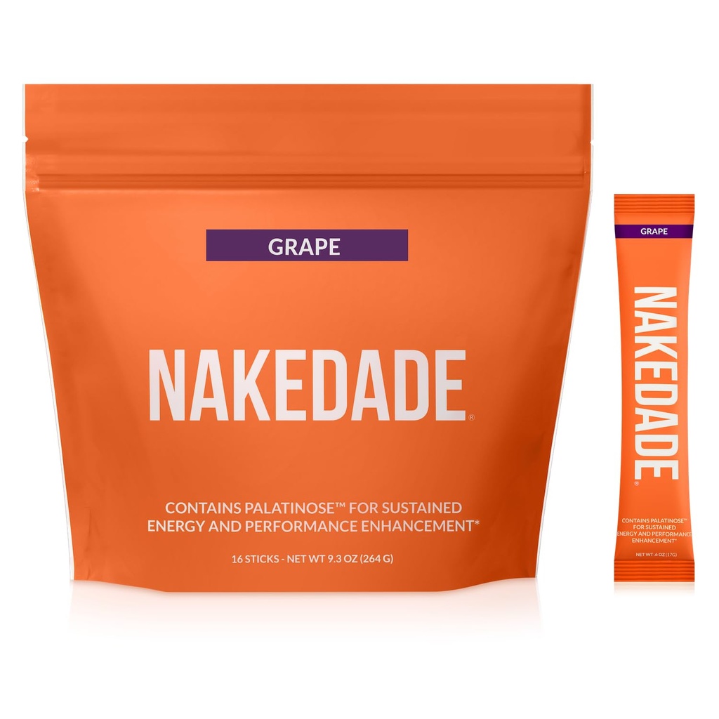 Nakedade viinamarjad - Performance Enhancing Sport Drink Powder - Elektrolüütide Pulber - Puuduvad GMOd või kunstlikud magusained, Gluteenivaba, Sojavaba, Piimavaba - 16 Sticks