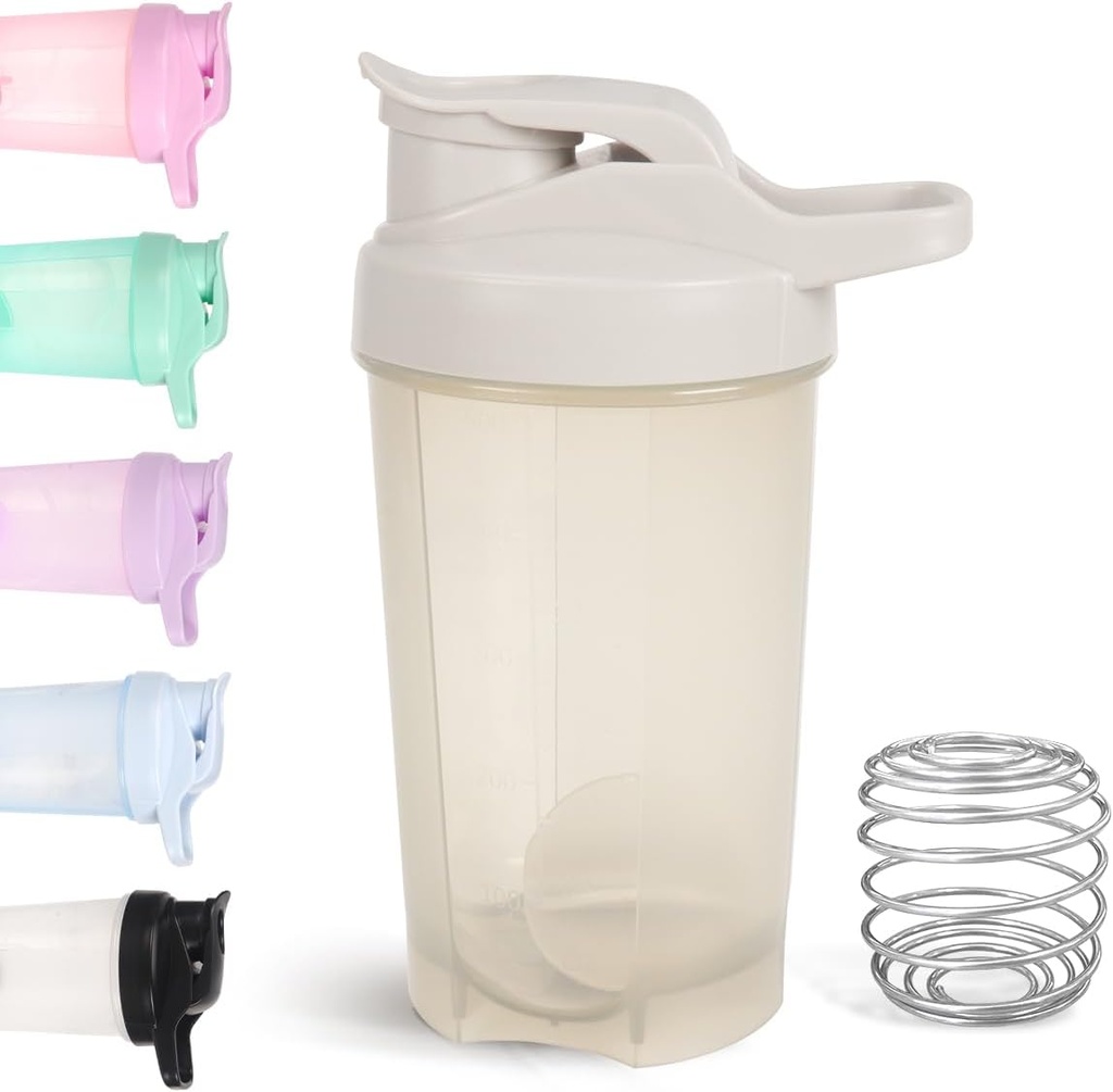 D.Y.A 16oz Shaker Bottle,Leak Proof Sport Shaker Cups Protein Shakes, Shake Bottle for Pre Workout and Travel To Go, BPA Free & Easy Clean Protein Shaker Bottle,Grey