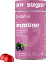 Vitafive Elderberry Gummies - Madal suhkru immuuntoetus täiskasvanutele - C-vitamiini ja tsinktsitraadiga - vegan, allergeenivaba (50 Ct)