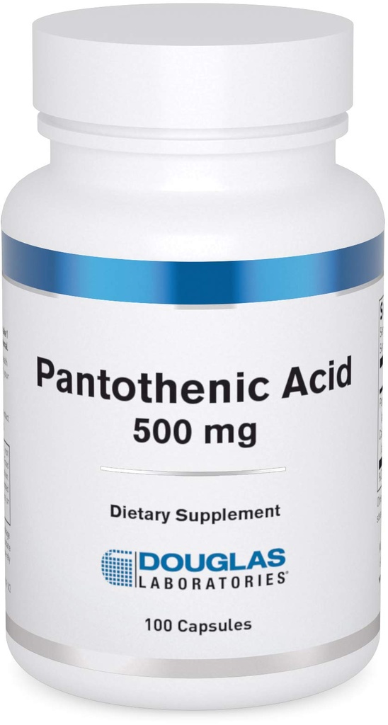 Douglas Laboratories Pantoteenhape 500 mg  Vitamin Vitamiin B5 rakuenergia tootmise ja ainevahetuse toetamiseks * | 100 kapslit